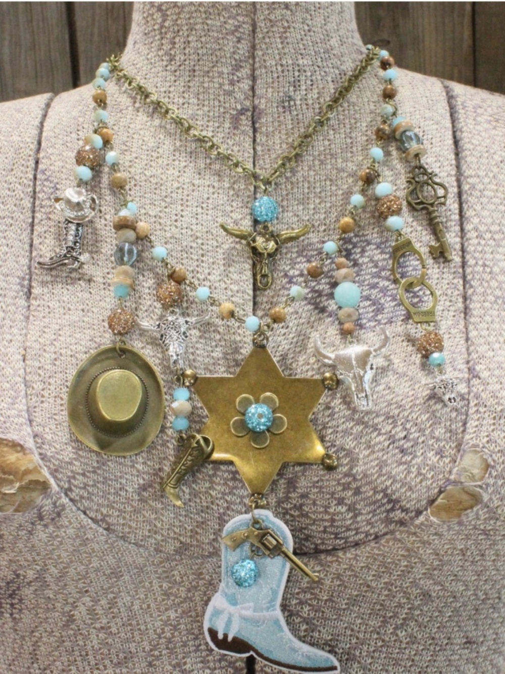 BOHO There Is A New Sheriff in Town Charm'd Necklace